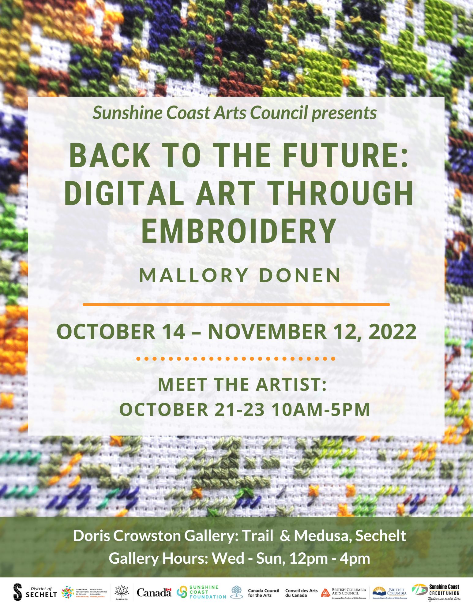 Exhibition Back to the Future Digital Art Through Embroidery